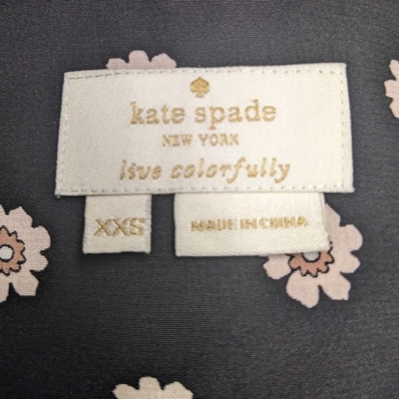 Kate Spade New York Sleeveless Floral Print Pleated High Neck Silk Blouse XXS - Picture 5 of 7